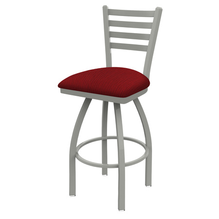 HOLLAND BAR STOOL CO 36" Swivel Bar Stool, Nickel Finish, Graph Ruby Seat 41036AN016